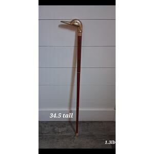 Vintage Brass Duck Head walking Cane Stick 3 Pieces 34.5"